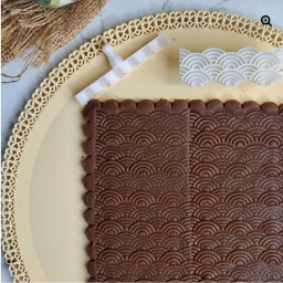 قالب و مهر دسر به گز مدل حلوا تزیینی طرح موج