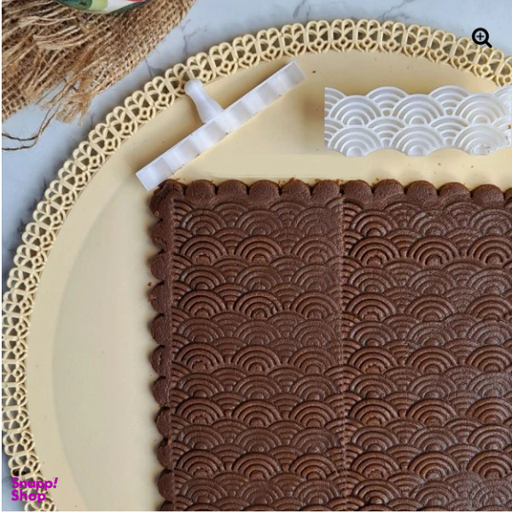 قالب و مهر دسر به گز مدل حلوا تزیینی طرح موج