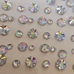 نگین چسبی صورت و ناخن طرح مروارید و گل و ستاره کد 138 بسته 160 عددی