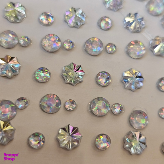 نگین چسبی صورت و ناخن طرح مروارید و گل و ستاره کد 138 بسته 160 عددی