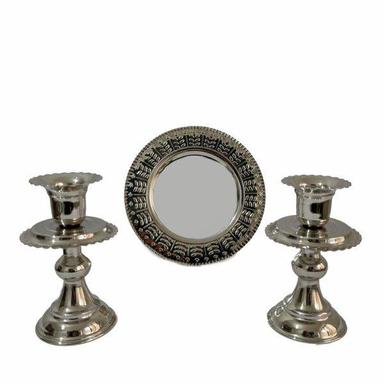 ست آینه و شمعدان مسی مدل ZH383