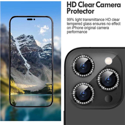 محافظ لنز دوربین بوف مدل Diamond-Luxury مناسب برای گوشی موبایل اپل iphone 14 Pro Max / 14 Pro