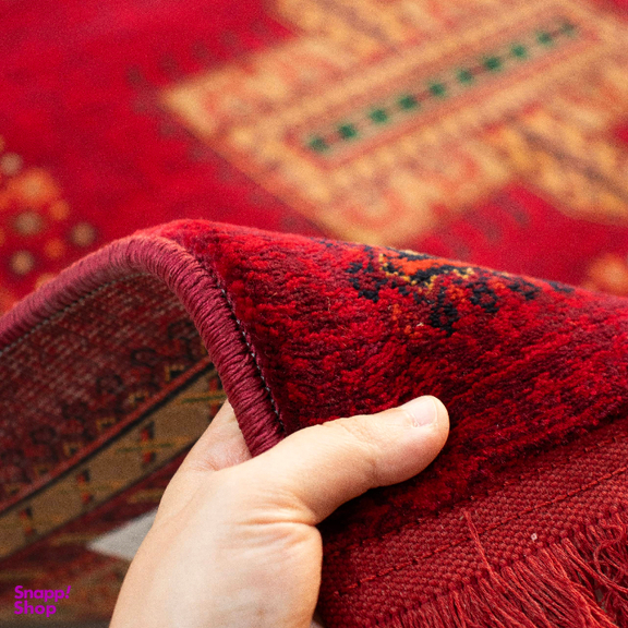 فرش ماشینی بزرگمهر طرح بلوچی لاکی 700 شانه کد 78105 رنگ شرابی