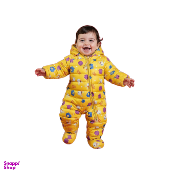 کاپشن سرهمی نوزاد کد 949 رنگ زرد