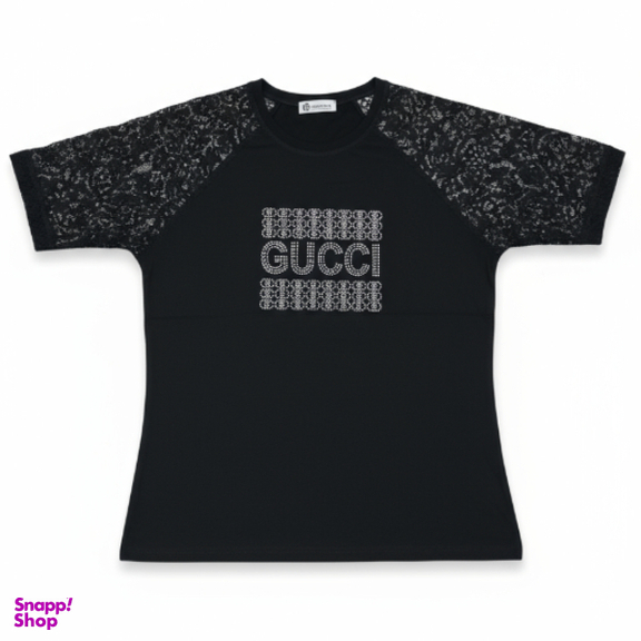 تیشرت راحتی زنانه کد T53006 رنگ مشکی