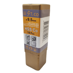 مته کبالت اس تیکو مدل Hssco سایز 9.5 میلی متر بسته 10 عددی