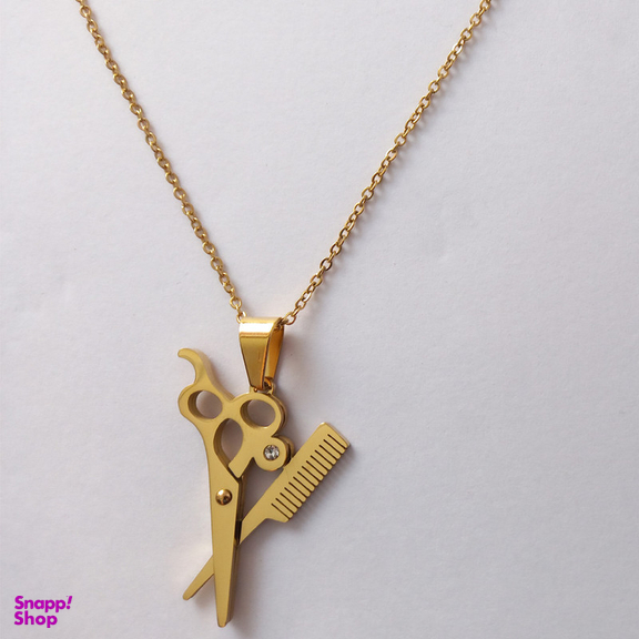 گردنبند مدل آرایشگری قیچی و شانه