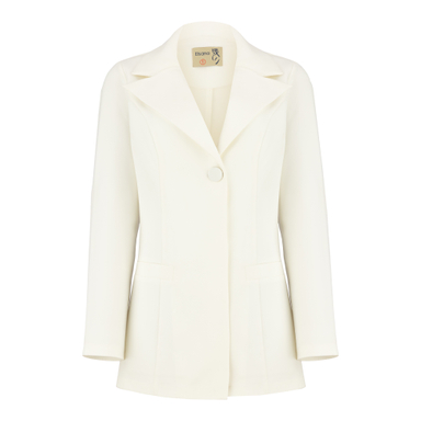 کت زنانه السانا مدل شیده کد 178835 رنگ سفید