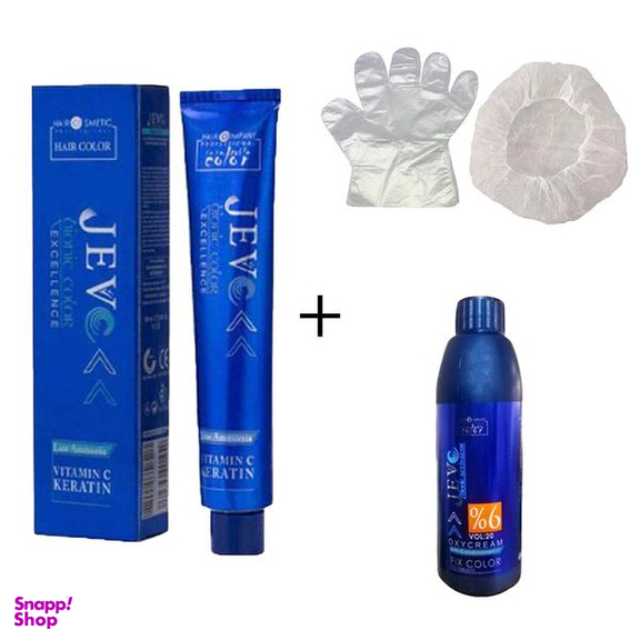 رنگ مو جوو مدل Excellence شماره 6.11 حجم 100 میلی لیتر رنگ بلوند خاکستری تیره به همراه اکسیدان جوو کد 01 شش درصدی حجم 150 میلی لیتر