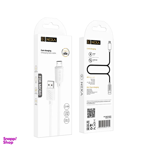 کابل شارژ 2.4 آمپر MicroUSB نکسا مدل L1 طول 1 متر