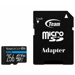 کارت حافظه تیم گروپ مدل microSDXC A1 V30 U3 ظرفیت 256 گیگابایت به همراه خشاب