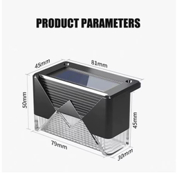 چراغ خورشیدی لب پله ای سولونیکس مدل SOLAR LIGHTS مجموعه 4 عددی