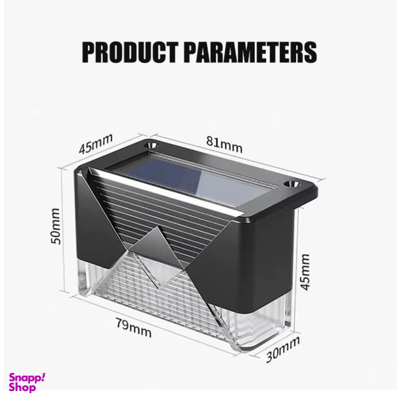 چراغ خورشیدی لب پله ای سولونیکس مدل SOLAR LIGHTS مجموعه 4 عددی