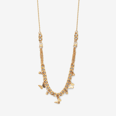 گردنبند طلا 18 عیار زنانه با زنجیر حلقه ای (فلامینگو) سین سان مدل A99