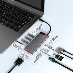 USB هاب 10 پورت Type-C ای جی دبلیو مدل BS10A