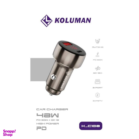 شارژر فندکی موبایل کلومن مدل K-C108 48W