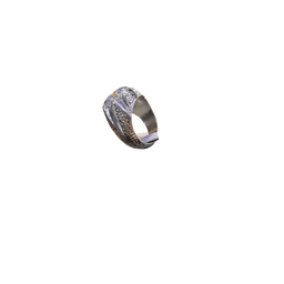انگشتر نقره 925 عیار مردانه طرح سنگ سفید مونزانایت کد HOSS09