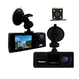 دوربین ثبت وقایع خودرو مدل 3 لنز مانیتوردار black box کد 9107