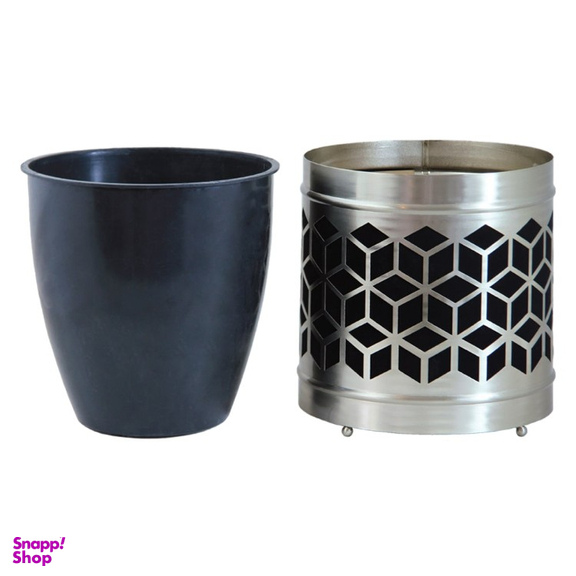 سطل زباله استوانه مدل مکعب نیکل سالینو کد N-571
