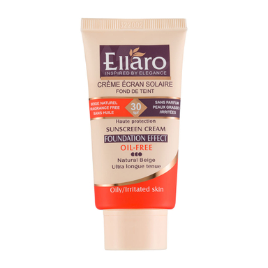 کرم ضد آفتاب کرم پودری فاقد چربی الارو با SPF30 رنگ بژ طبیعی مات حجم 40 میلی لیتر