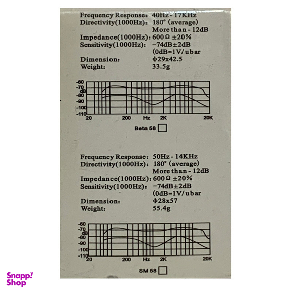 کپسول میکروفن شور مدل SM-58