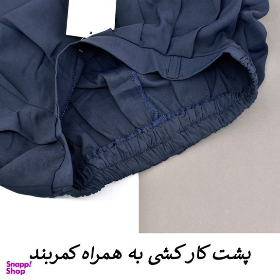 دامن پلیسه دار زنانه مدل آیسن کد M5179 رنگ سرمه ای