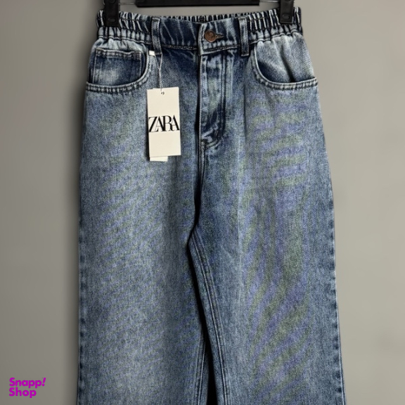 شلوار بگ مردانه طرح ZARA کد 3488 رنگ آبی