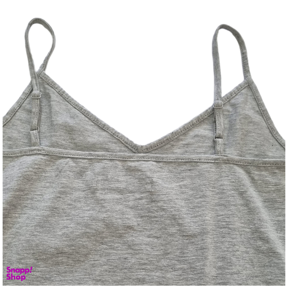 تاپ زنانه مدل تاپ بندی طرح ساده رنگ طوسی