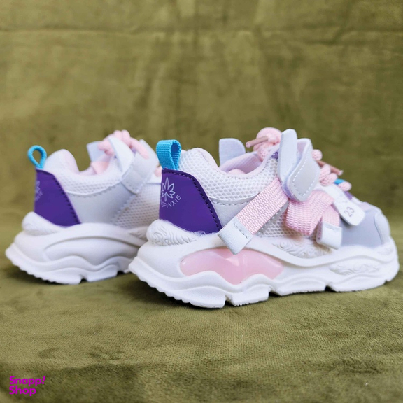 کفش کتانی دخترانه و پسرانه کد SE19 رنگ صورتی