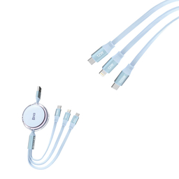 کابل تبدیل USB به لایتنینگ / MicroUSB / USB-C بیوا مدل C-22 طول 1.1متر