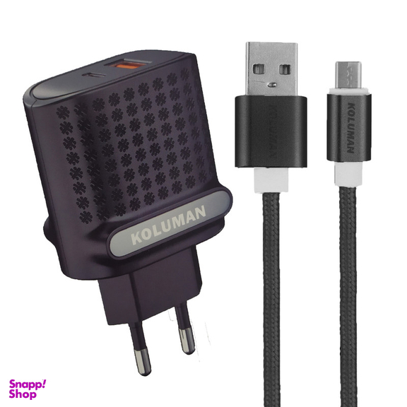 شارژر دیواری کلومن مدل KC-H110 به‌همراه کابل تبدیل USB-C