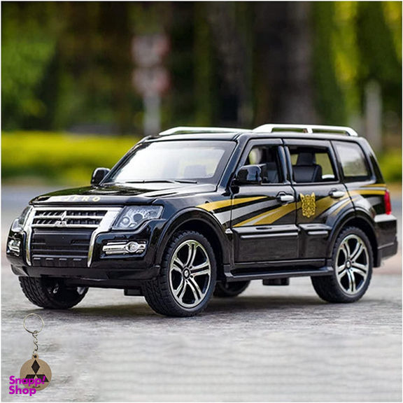 ماکت ماشین ناب سل مدل میتسوبیشی پاجرو فلزی موزیکال mitsubishi pajero به همراه جاسوییچی