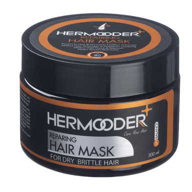 ماسک مو هرمودر مدل SOY PROTEIN مناسب موهای خشک و آسیب دیده حجم 300 میلی لیتر