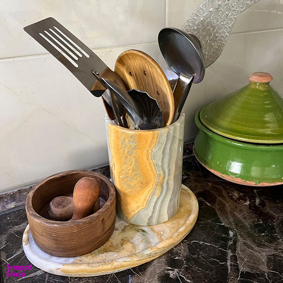 گلدان سنگی طرح استوانه کد 137