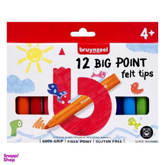 ماژیک 12 رنگ برونزیل مدل Bruynzeel 60122012 Big Point