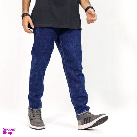 شلوار مام فیت مردانه کد 4055 رنگ آبی تیره