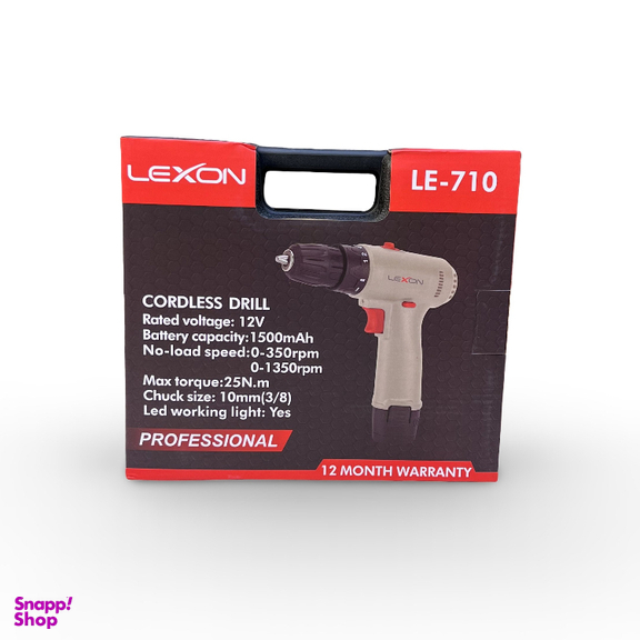 دریل پیچ گوشتی شارژی 12 ولت لکسون مدل 710