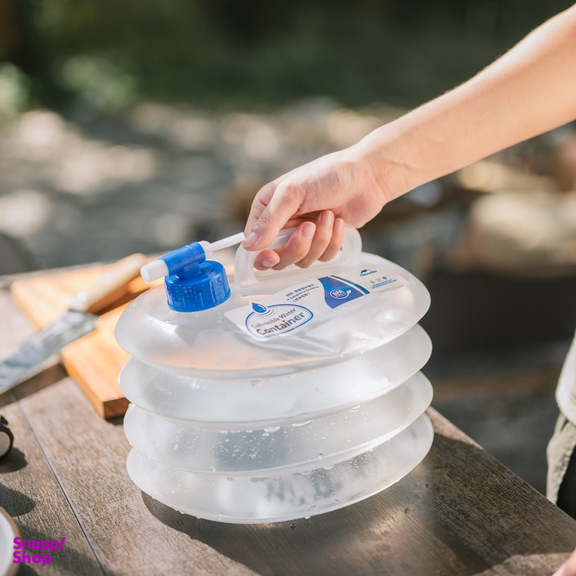 دبه آب تاشو نیچرهایک مدل PE Folding Bucket کد S002-T ظرفیت 10 لیتر