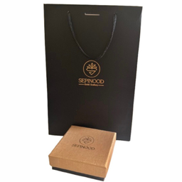 دستبند چرم و طلا 18 عیار مردانه گالری سپینود مدل MBSG4