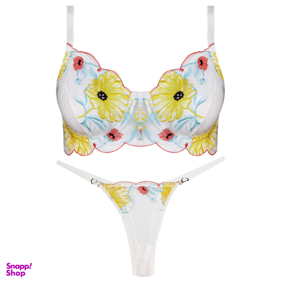 ست شورت و سوتین زنانه کارنا رز مدل فنردار کد 5167-5007 رنگ سفید