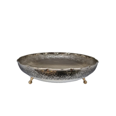 میوه خوری مسی مدل قلم زنی کروم کد 1023-0175