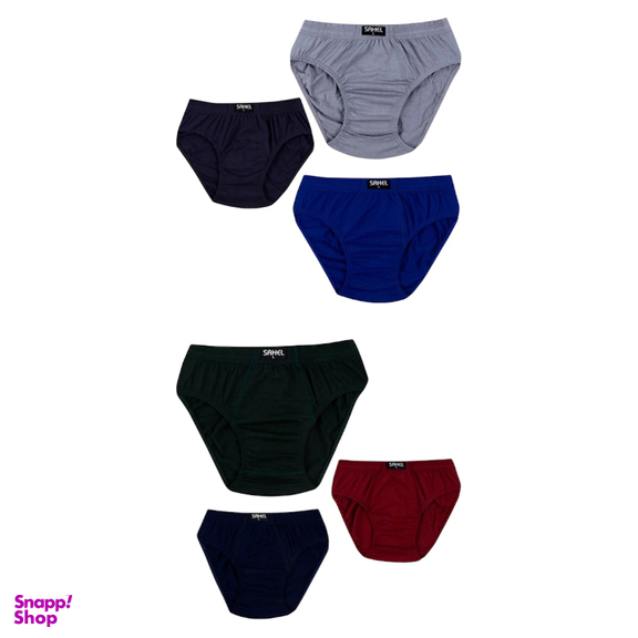 شورت مردانه ساحل مدل ساده اسلیپ کد 155 مجموعه 6 عددی