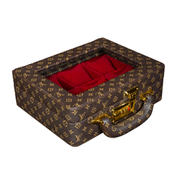 جعبه ساعت 6 خانه چرم طرح لویی ویتون کد TW-2482