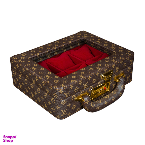 جعبه ساعت 6 خانه چرم طرح لویی ویتون کد TW-2482