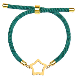 دستبند طلا 18 عیار دخترانه وی وی گلد گالری مدل ستاره کد S2188