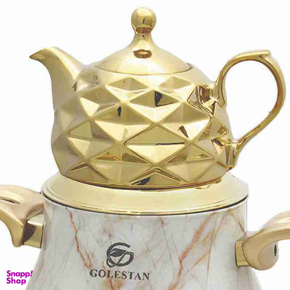 ست کتری و قوری گلستان طرح سنگ مدل K309-cp