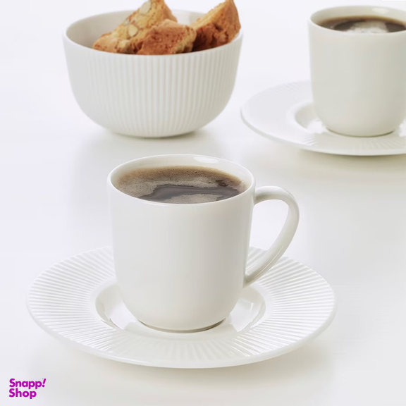 ست فنجان و نعلبکی ایکیا مدل OFANTLIGT مجموعه 2 عددی