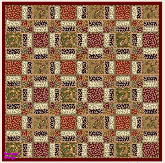 رومیزی چاپی طرح طاووس