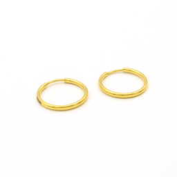 گوشواره طلا 18 عیار زنانه کاپانی مدل حلقه ای کد KE013