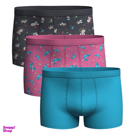 شورت پادار مردانه ال سی وایکیکی مدل S55099Z8 بسته 3 عددی